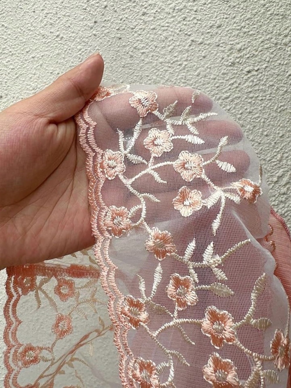 Floral Lace Trim Pink Tiered Cami Top - Picture 6 of 6